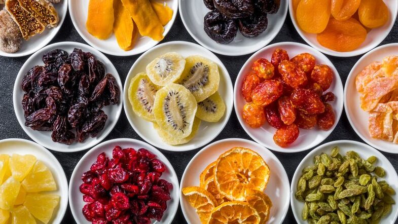 Αποξηραμένα φρούτα για τη δίαιτα φαγόπυρου