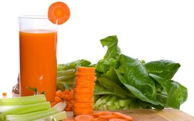 Χυμός καρότου και λαχανικά για γαστρίτιδα
